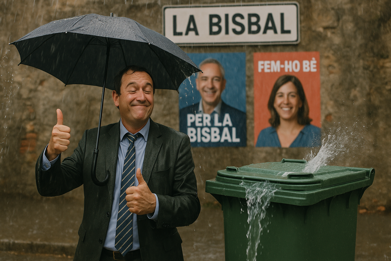 La Bisbal: Cuando la «gestión» del clima se vuelve metafórica (y la lluvia cae sobre mojado)