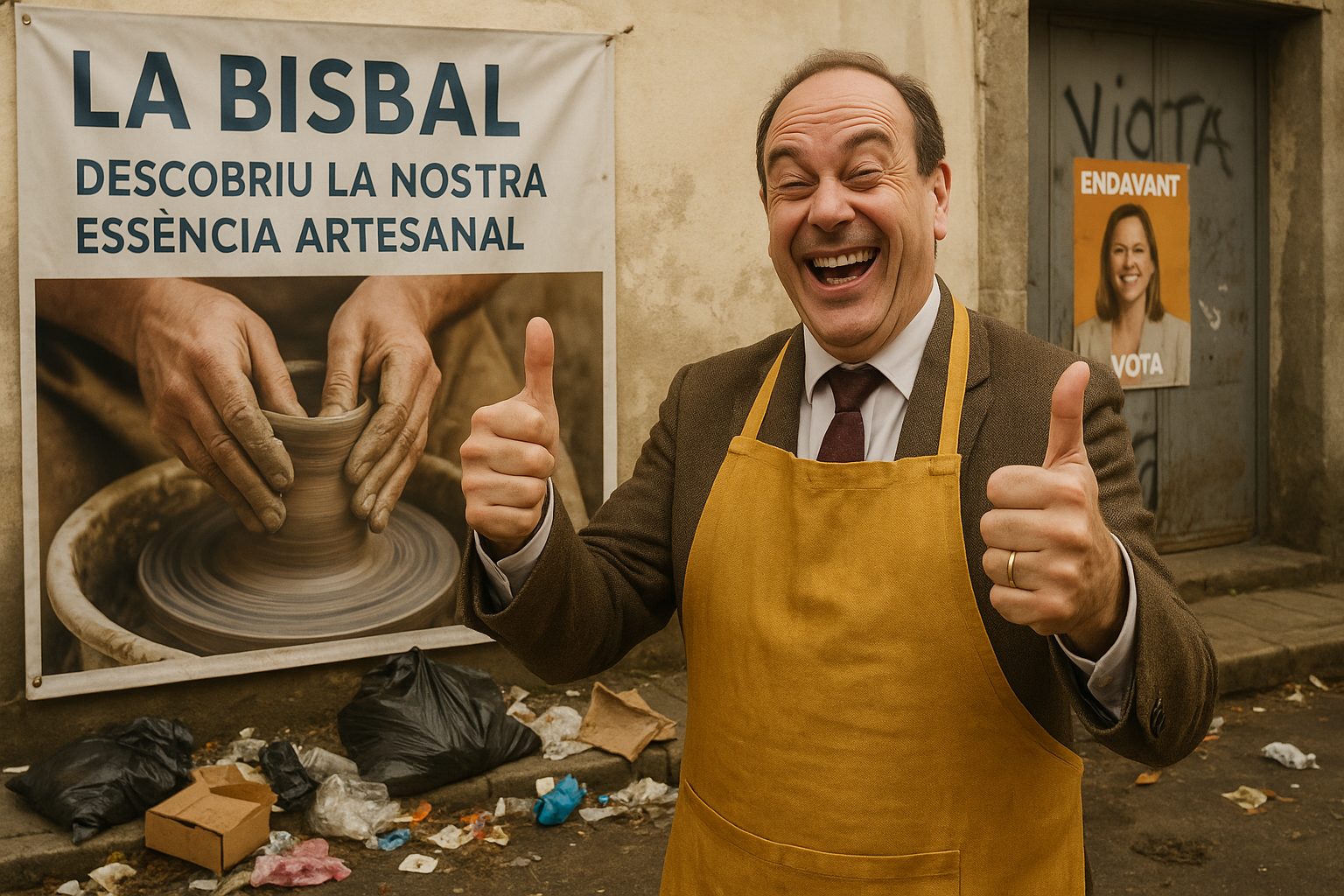 La Bisbal: «Descobriu la nostra essència artesanal» o com gastar diners públics en un reel mentre els carrers s’omplen de brutícia.