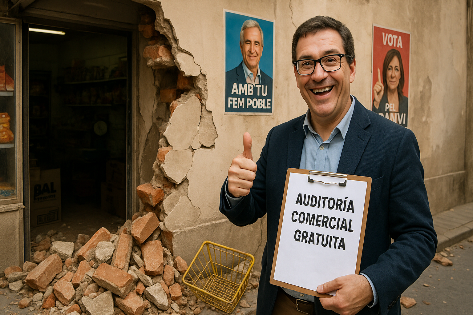 La Bisbal: ¡Auditorías comerciales gratuitas para que el comercio local no se nos caiga a trozos (literalmente)!